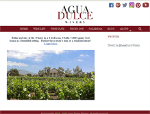 Tablet Screenshot of aguadulcewinery.com